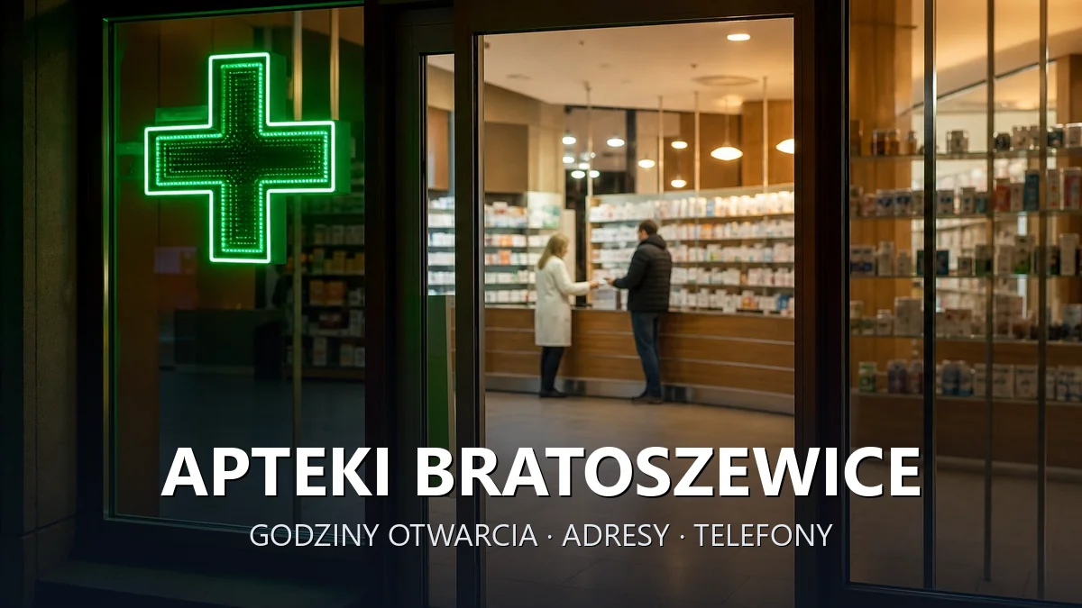 Apteki Bratoszewice, gmina Stryków, powiat zgierski - adresy, telefony, godziny otwarcia