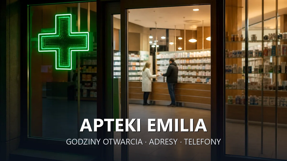 Apteki Emilia, gmina Zgierz, powiat zgierski - adresy, telefony, godziny otwarcia
