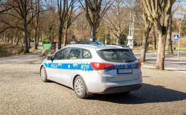 Policyjny pokaz w przedszkolu w Strykowie - psy służbowe przyciągnęły uwagę dzieci