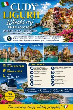 Cudy Ligurii – włoski raj: wycieczka objazdowa